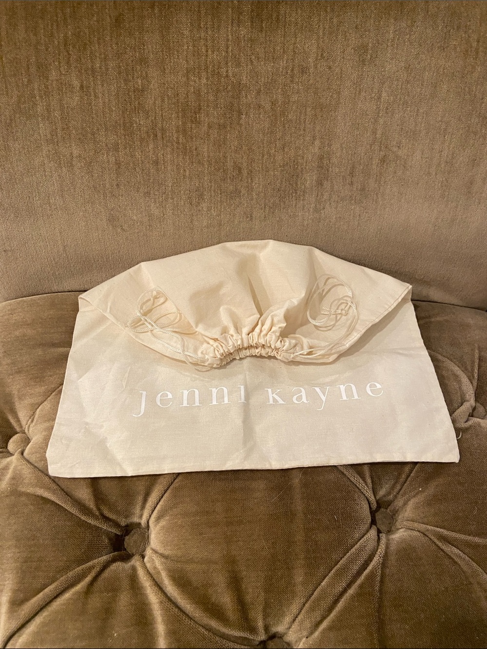 Jenni Kayne Natural Canvas Drawstring Storage Bag size 14/14 - Picture 5 of 6